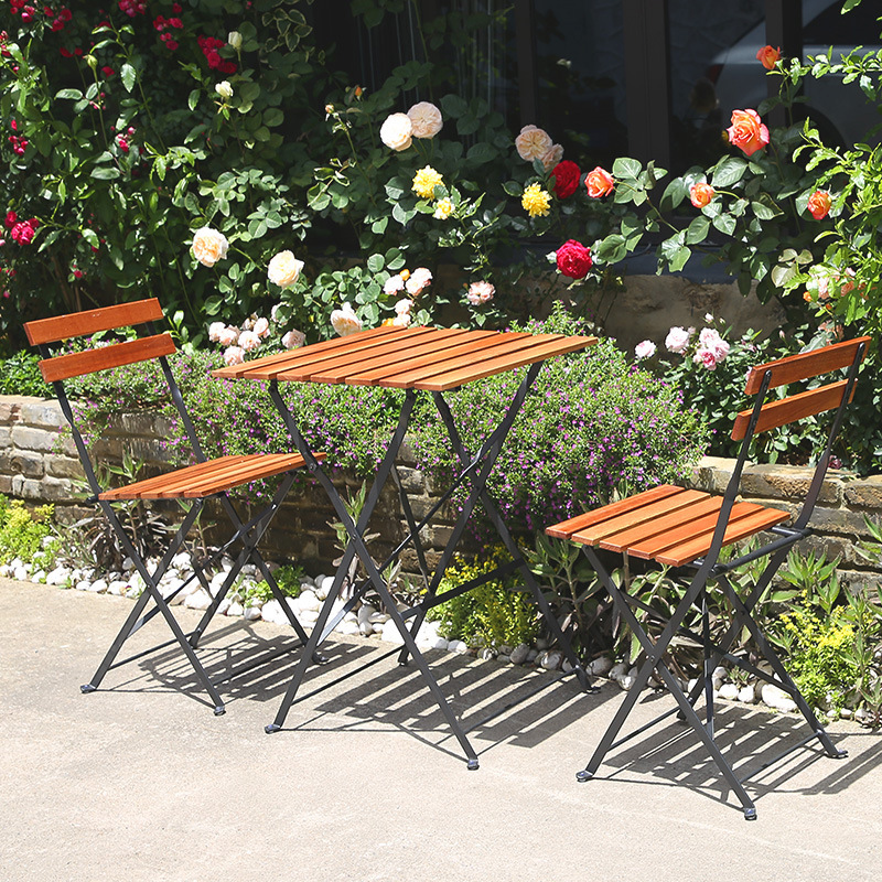Outdoor Furniture Metal Chairs - Tavolini da caffè pieghevoli in legno