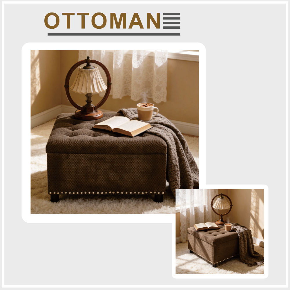 Pouf quadrato marrone scuro co - Outdoor Furniture Wood recensione e prezzo