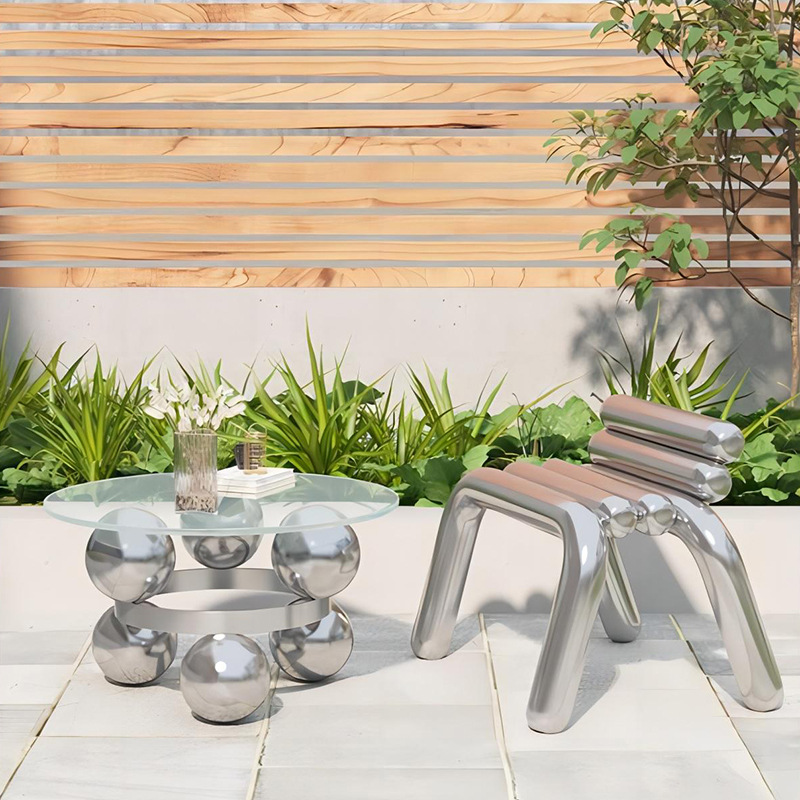 Sedia in acciaio inossidabile, - Outdoor Furniture Luxury recensione e prezzo
