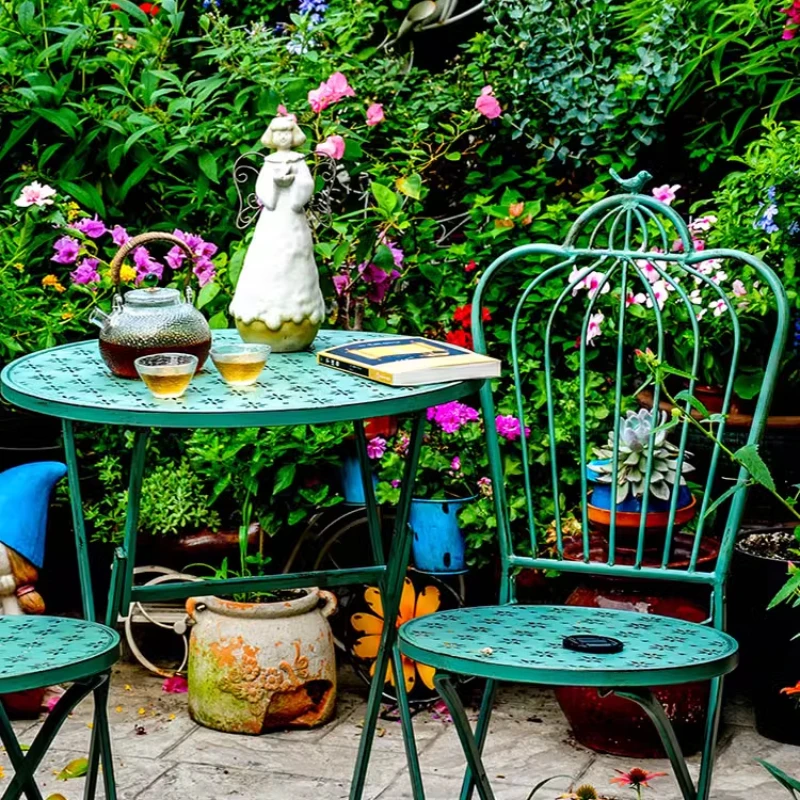 Sedie da giardino per cortile  - Outdoor Furniture Metal Chairs recensione e prezzo